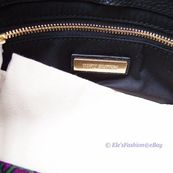 ❤️ NWT Tory Burch Carson Swingpack Chain Leather Shoulder Bag BLACK AUTHENTIC - Picture 14 of 15